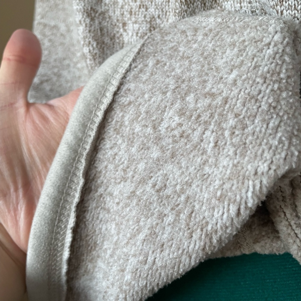 Stormpack XL sweater quarter zip with fleece interior and heathered beige color - Picture 4 of 6